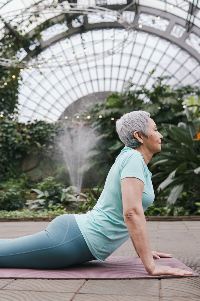 woman doing yoga